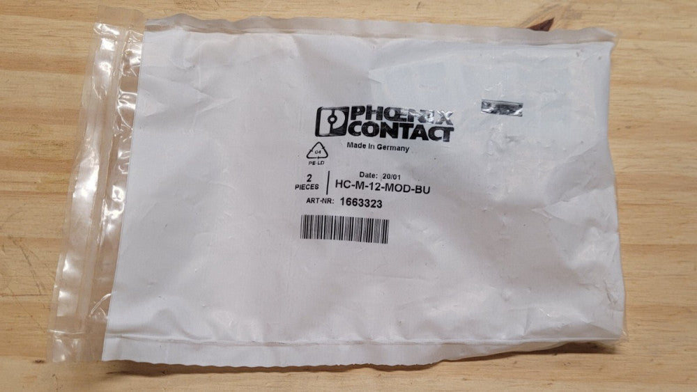 New Pack of 2 Phoenix Contact HC-M-12-MOD-BU Contact Insert Modules