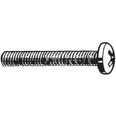 Zoro Select U24522.019.0100 #10-24 X 1 In Phillips Pan Machine Screw, Zinc