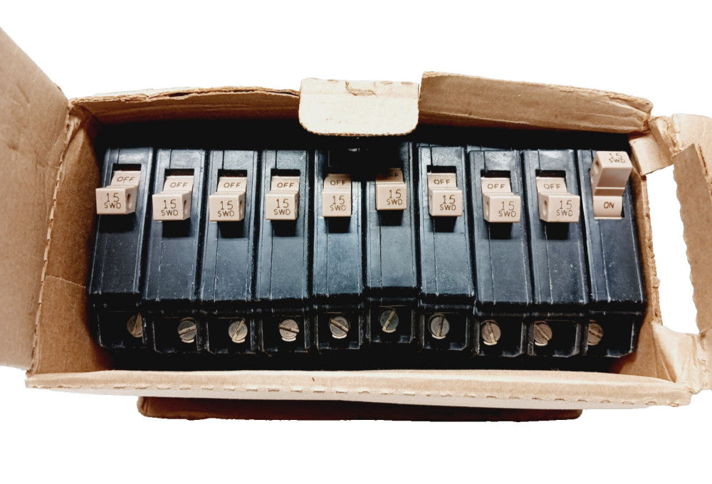 10) New Eaton 15 Amp Circuit Breaker 120/240 VAC Single Pole  CH115  LOT OF 10