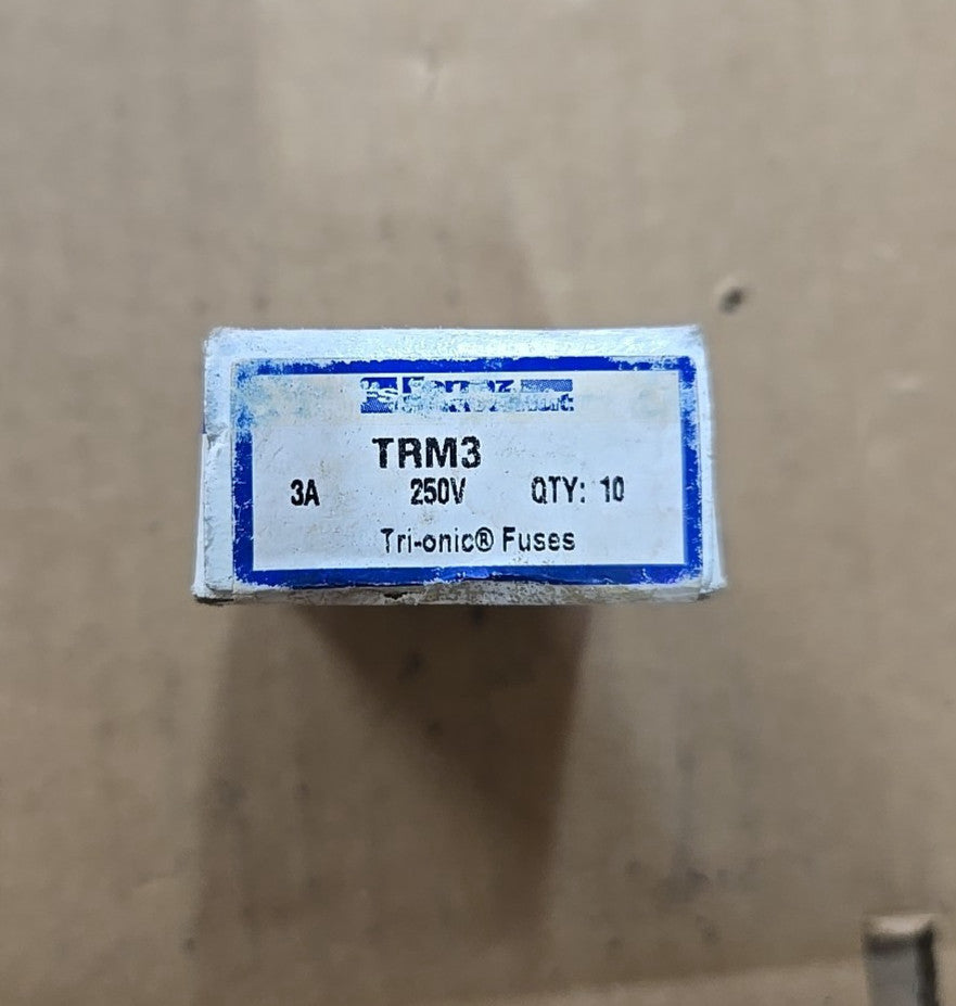 FERRAZ SHAWMUT TRM3 TRI-ONIC FUSES 3A 250V TRM3 BOX OF 10