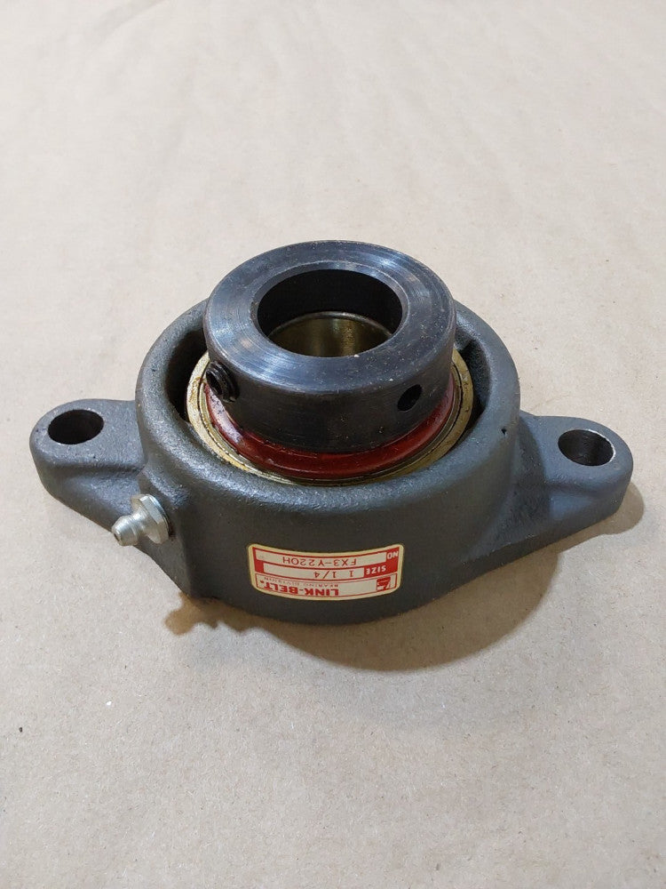 Link-Belt FX3-Y220H 1 1/4" Flange Mounted 2 Bolt Ball Bearing, Cast Iron 