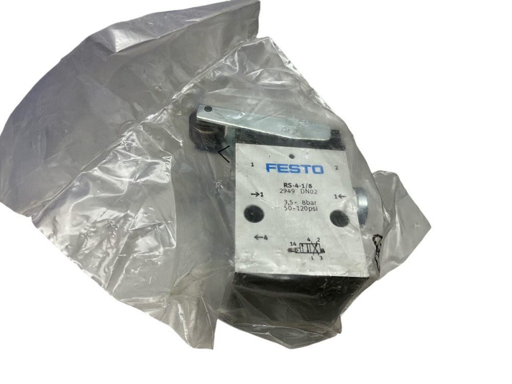 1PC New FESTO RS-4-1/8 2949 DN02 Roller Lever Valve 50-120 PSI