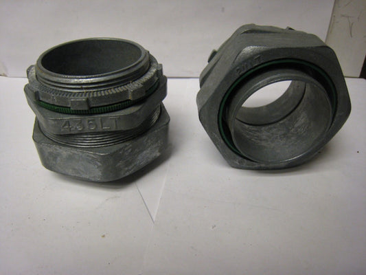 2" BRIDGEPORT 435-LT  LIQUIDTIGHT CONNECTOR  2 pcs for type B conduit