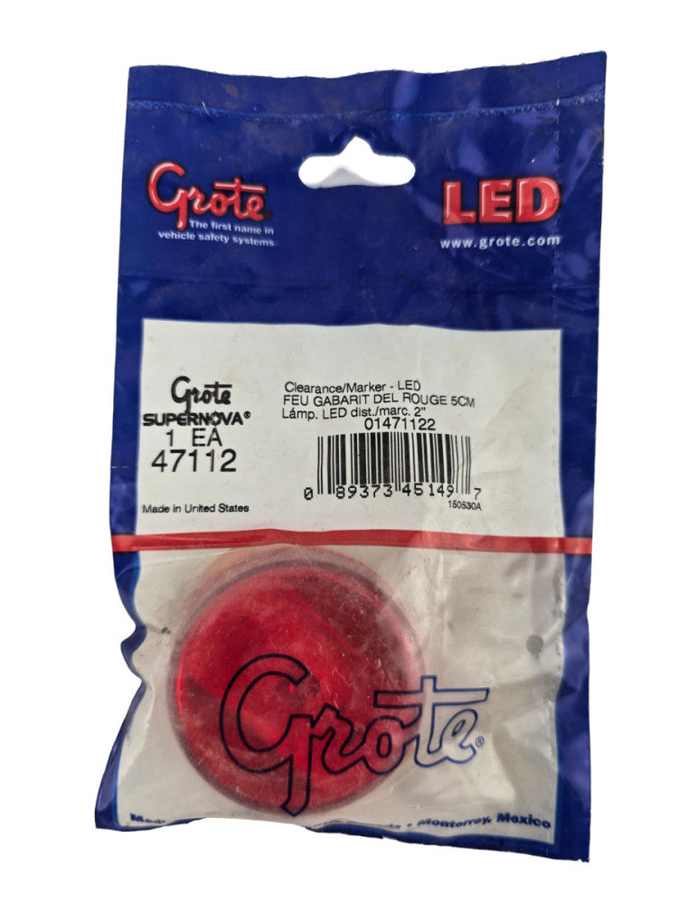 Grote 47112 SuperNova 2" Red Clearance Marker Light, LED Lamp