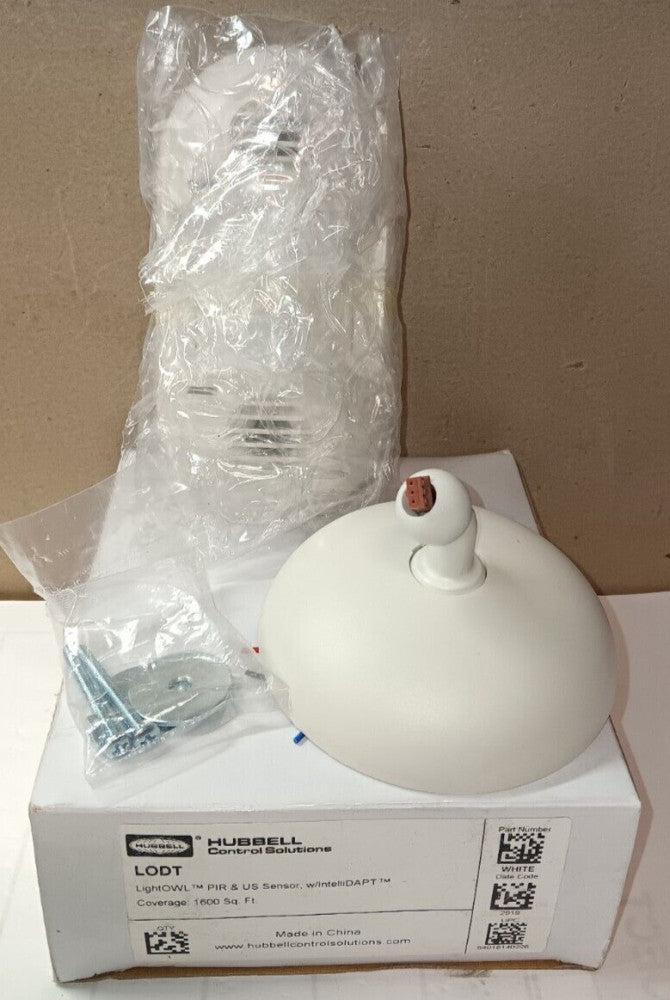 NEW HUBBELL LODT LIGHTOWL DUAL TECH PIR & OCCUPANCY SENSOR W/ INTELLIDAPT 1600'²