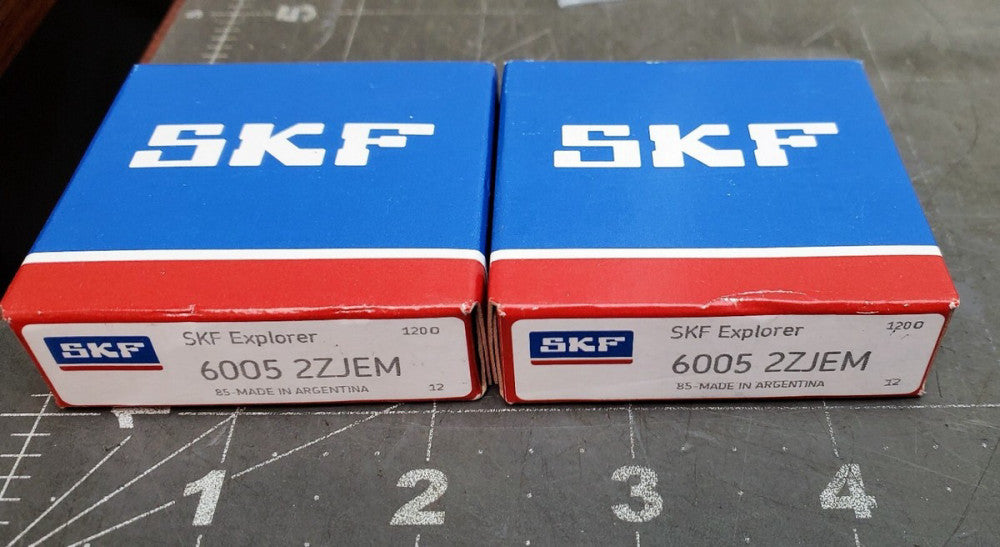 Set Of (2) SKF 6005 2ZJEM Explorer Bearing Factory Sealed FRESH STOCK [A2B1]