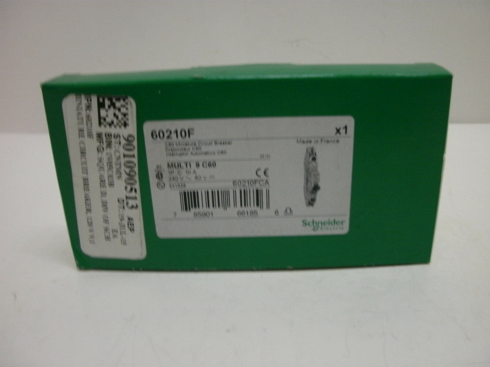 SCHNEIDER 60210F C60 MINIATURE CIRCUIT BREAKER 1P C 10A 240~60V NEW IN BOX