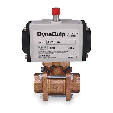 Dynaquip Controls Pva68amda063a 2" Fnpt Bronze Pneumatic Ball Valve Inline