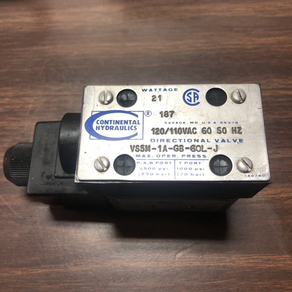 CONTINENTAL HYDRAULICS VS5M-1A-GB-60L-J / VS5M1AGB60LJ (NEW)