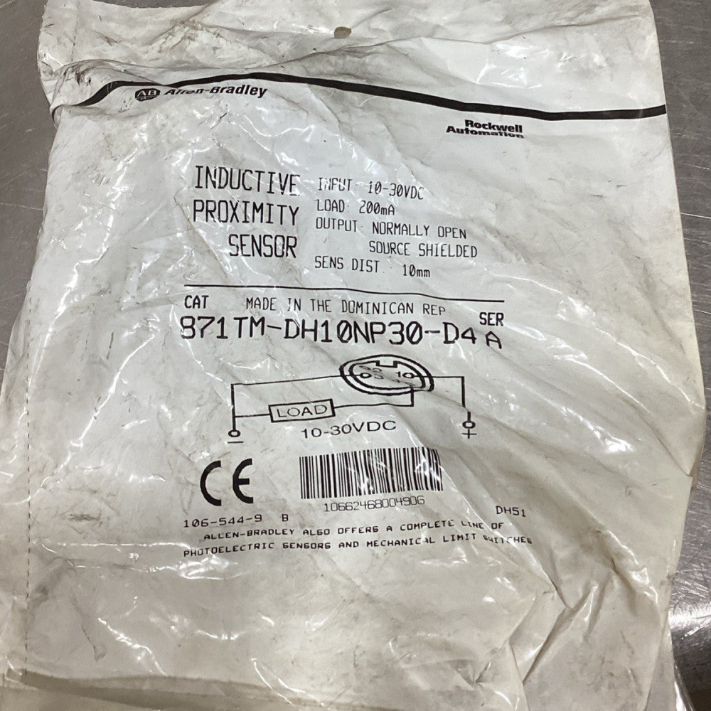 871TM-DH10NP30-D4A Allen Bradley 10mm Inductive Proximity Sensor  NEW 10-30VDC