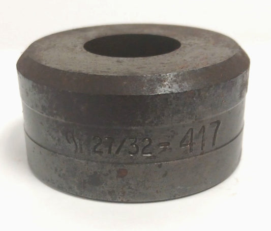 27/32 DIAMETER ROUND IRONWORKER DIE 417 HEAD DIA 1-13/16" HEAD HEIGHT 1-1/8"