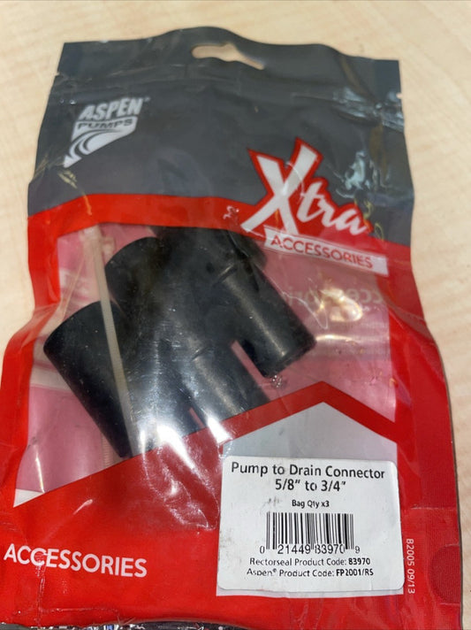 (3) Rectorseal 83971 ASPEN XTRA RUBBER ADAPTER 58 MINI PUMP TO 1 DUCTED DRAIN