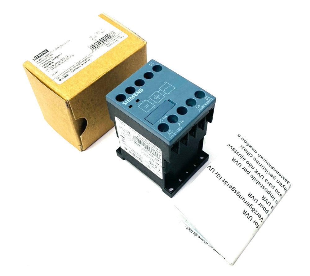 Siemens 3VA9978-0BF23 Fixed Time Delay Device 24VDC