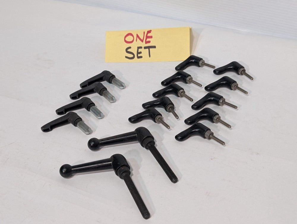 Lot of 16 Mixed Sizes Adjustable Locking Lever Handles 1.5", 2", 3" & 3.5"