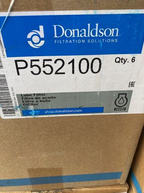 (6 PACK) Donaldson Oil Filters P552100
