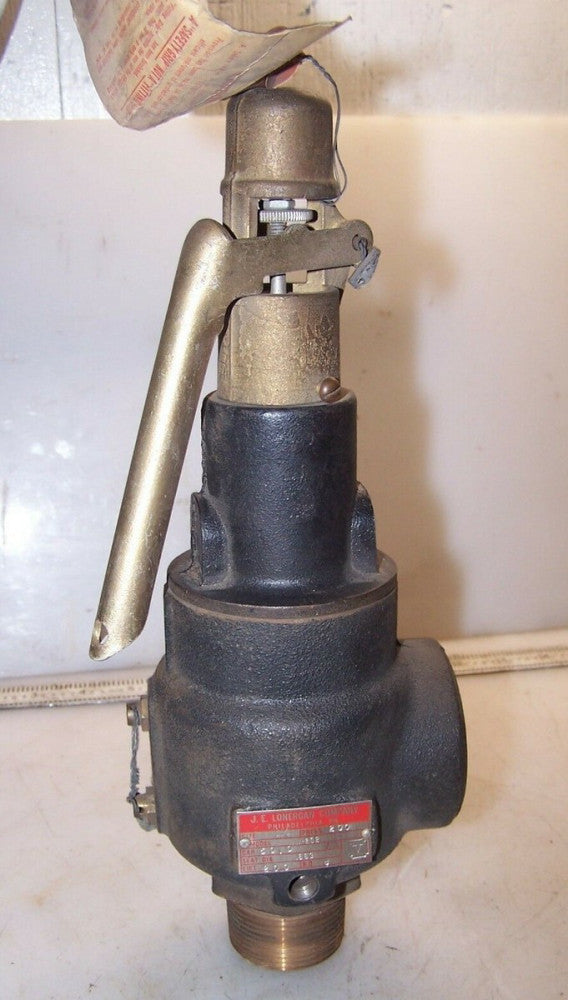 NEW JE LONERGAN 1-1/4" CAST IRON/BRONZE  PRESSURE SAFETY RELIEF VALVE  11W-202 