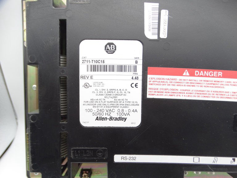 ALLEN BRADLEY 2711-T10C15 SERIES B HMI