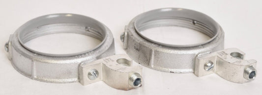 2 Count Insulated 3-1/2" Grounding Bushings Conduit Locknuts With Grounds MGB350