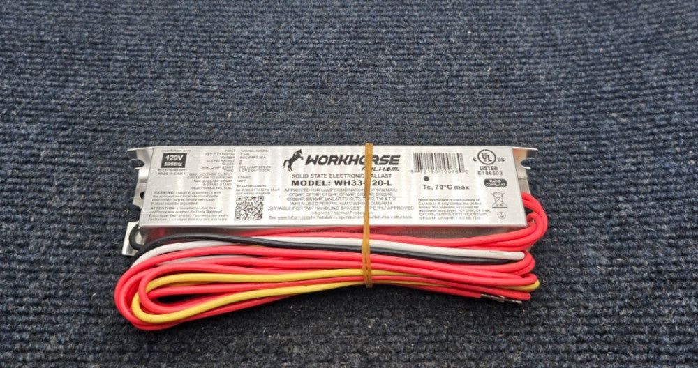 WorkHorse Fulham WH33-120-L 120VAC 50/60Hz Electronic Fluorescent Ballast