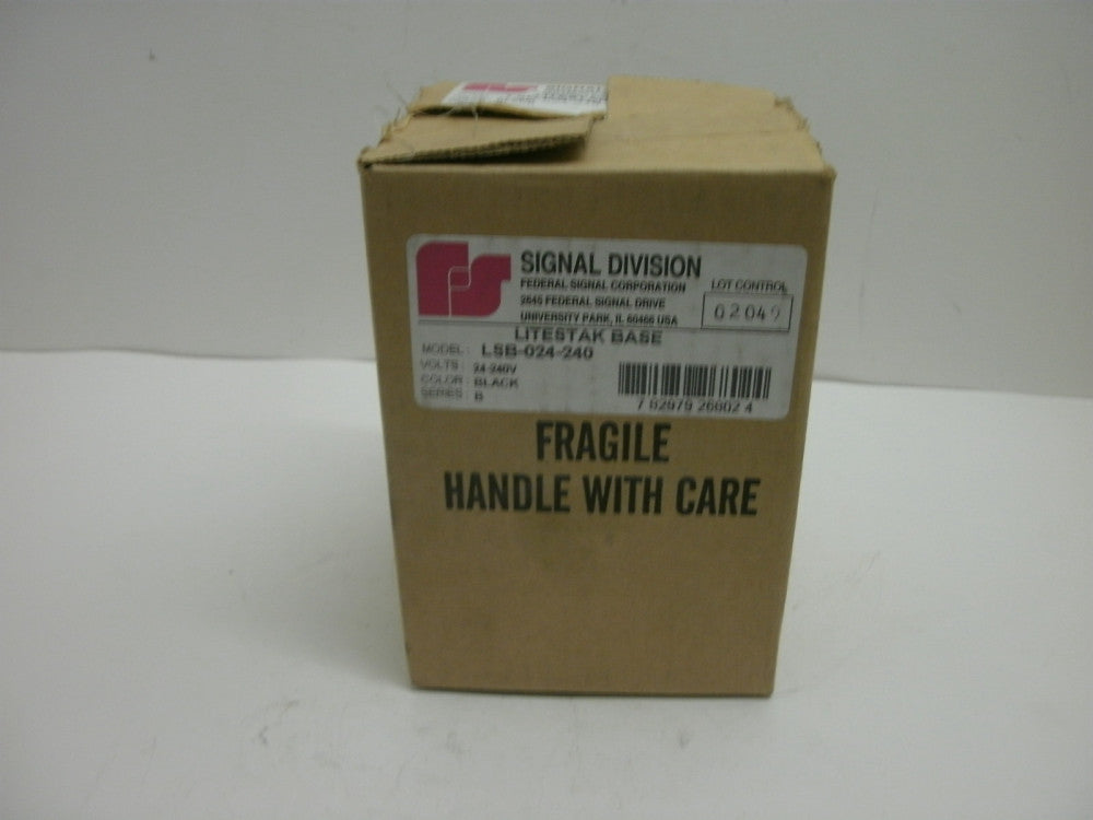 FEDERAL SIGNAL LSB-024-240 LIESTAK BASE 24-240V BLACK SERIES B NEW IN BOX