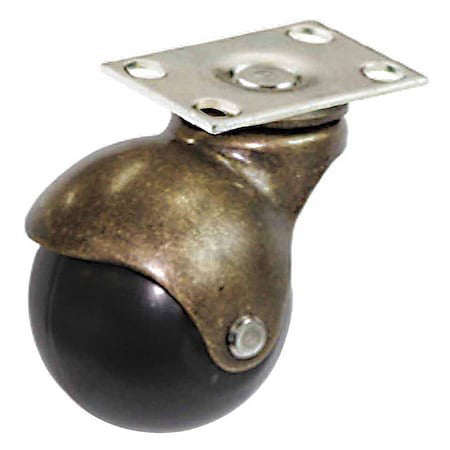 Zoro Select P4s-Pb020g-P-Af Plate Caster,80 Lb. Load Rating