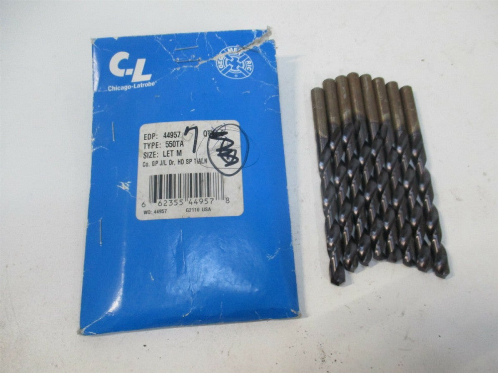Chicago-Latrobe (44957) 3-1/16" x 4-3/8" M 135° RH Cobalt Jobber Drill - Qty 8