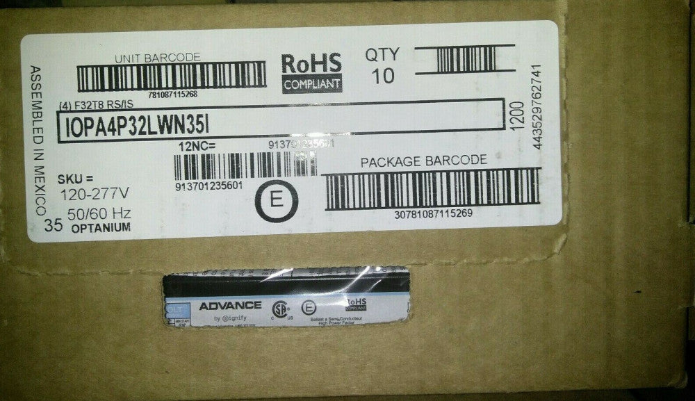 NEW Philips Advance IOPA4P32LWN35I 3 or 4 Lamp CASE OF 10
