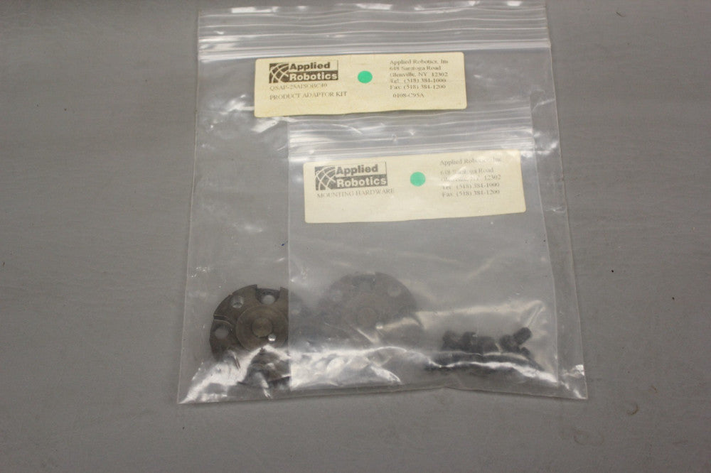 2 NEW APPLIED ROBOTICS PRODUCT ADAPTOR KIT QSAP-25AISOBC40 W/ MOUNTING HARDWARE