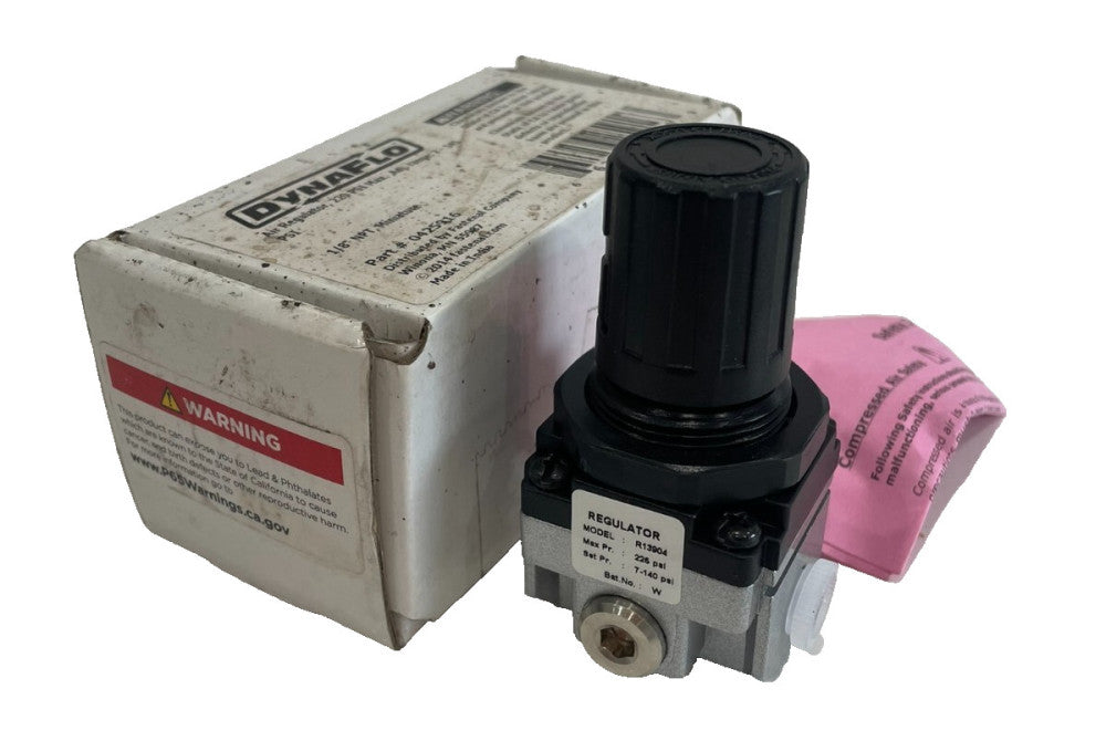 NEW DYNAFLO R13904 AIR REGULATOR 220 PSI MAX 0425916