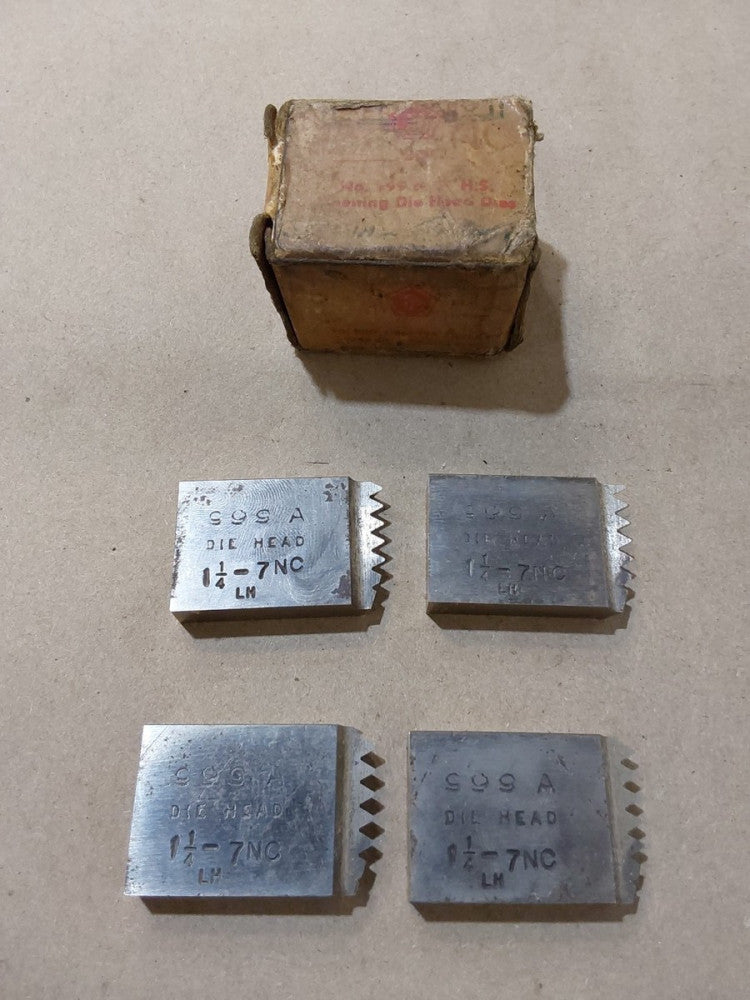 TB 999 A 1 1/4-7 NC Pipe Opening Die Head Dies  Lot of 4 