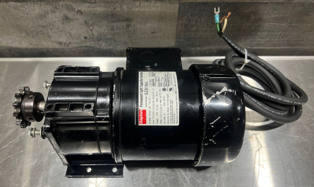 Dayton permanent split capacitor gear motor 6Z818A Nos Surplus. Storage Wear