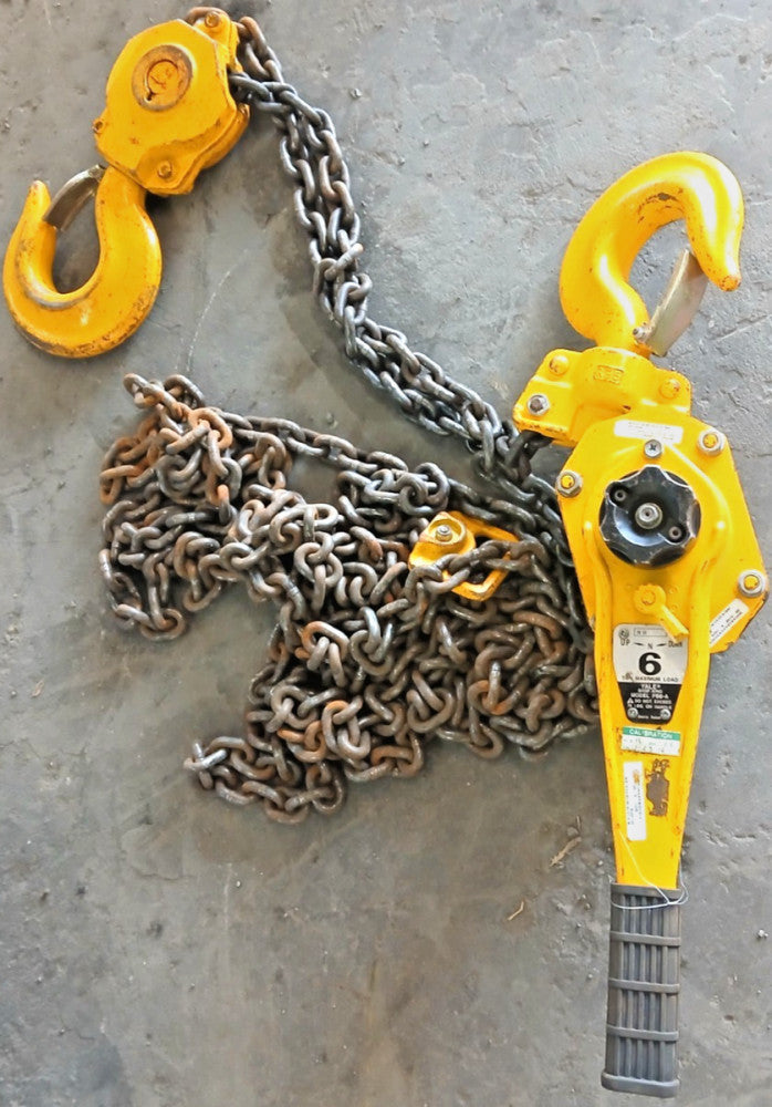 YALE 6 TON LEVER HOIST MODEL PSB-A WITH 27 FT. LIFT CHAIN HOIST