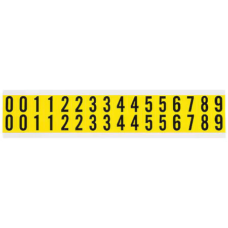 Brady 34210 Carded Numbers,0 Thru 9,3/4 In. H