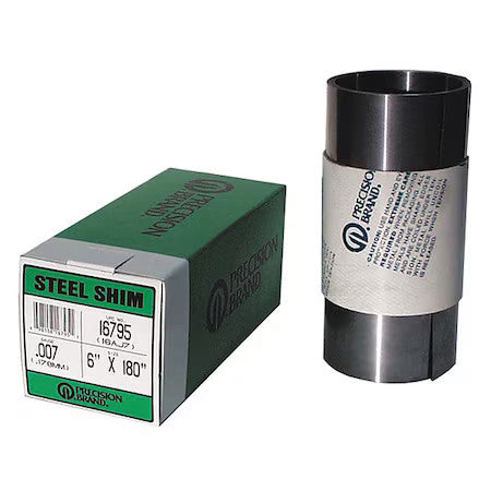 Precision Brand 16700 Shim Stock,Roll,Cold Low Stl,0.0010 In