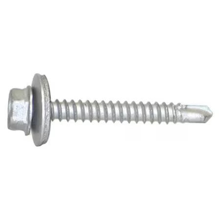 Teks 1308000 Self-Drilling Screw, #10 X 1-1/2 In, Climaseal Steel Flange Hex