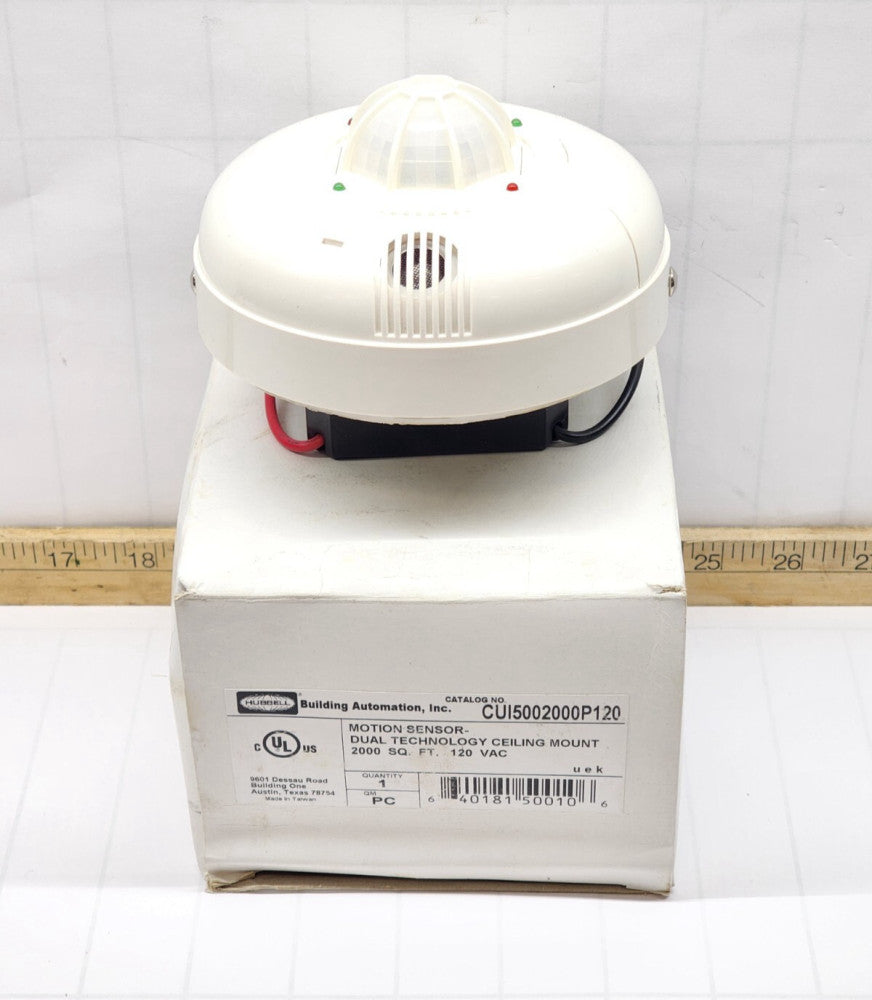 New Hubbell Dual Technology Ceiling Mount Motion Sensor 120 VAC  CUI5002000P120