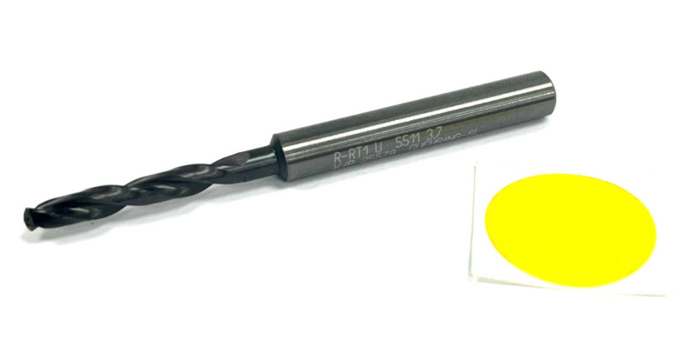 GUEHRING 3.7MM DRILL BIT FLUTE LENGTH 1" SHANK DIA 1/4" 2 FLUTE SPIRAL