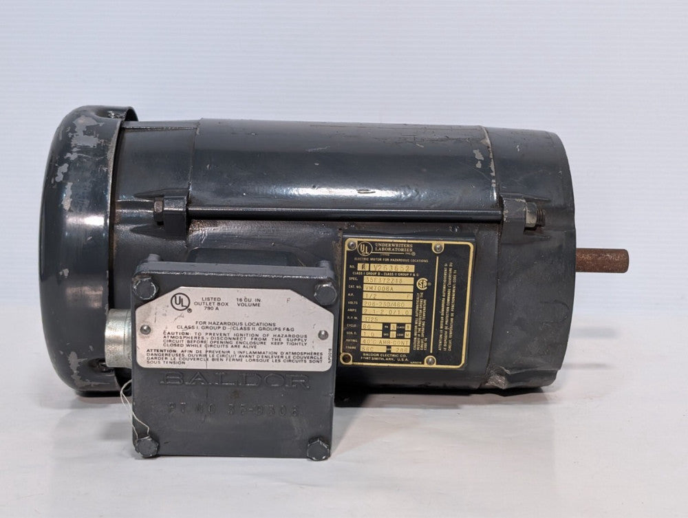 Baldor VM7006A Motor Explosion Proof 0.5 HP, 1725 RPM, 3 PH, 56C, 35E372Z18