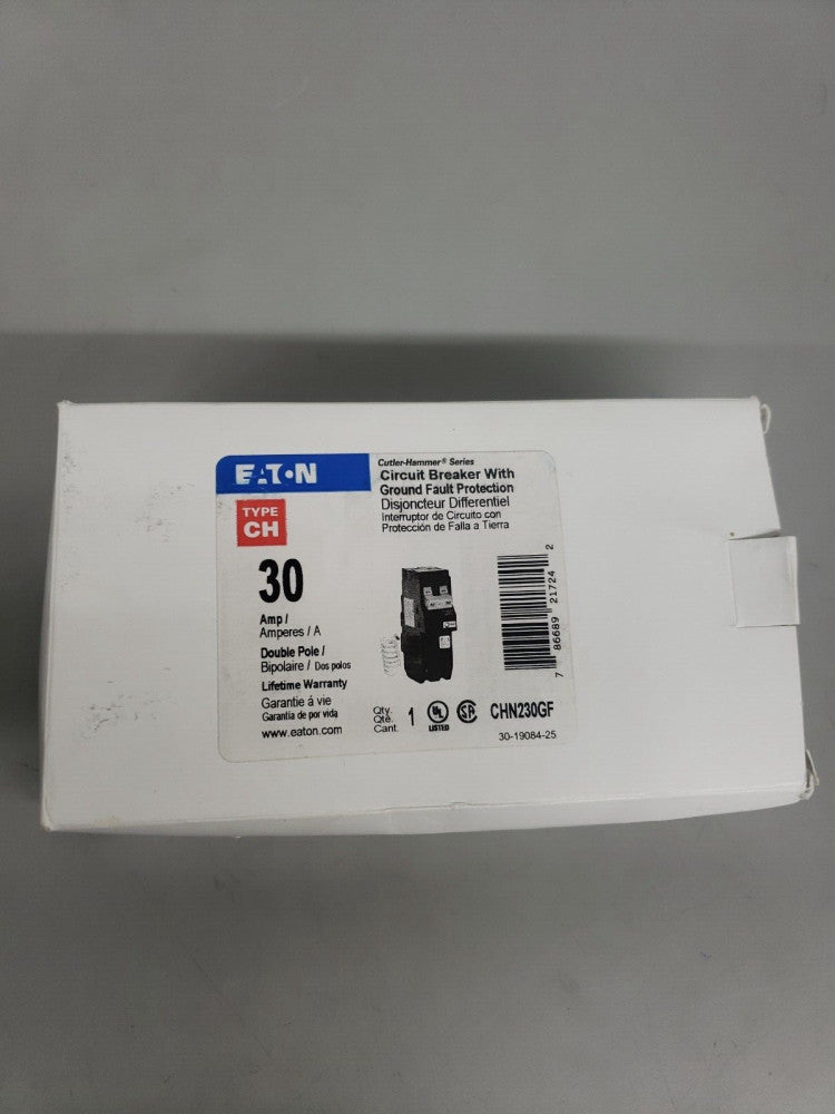 New Open Box! Eaton CHN230GF 30A Ground Fault Circuit Breaker