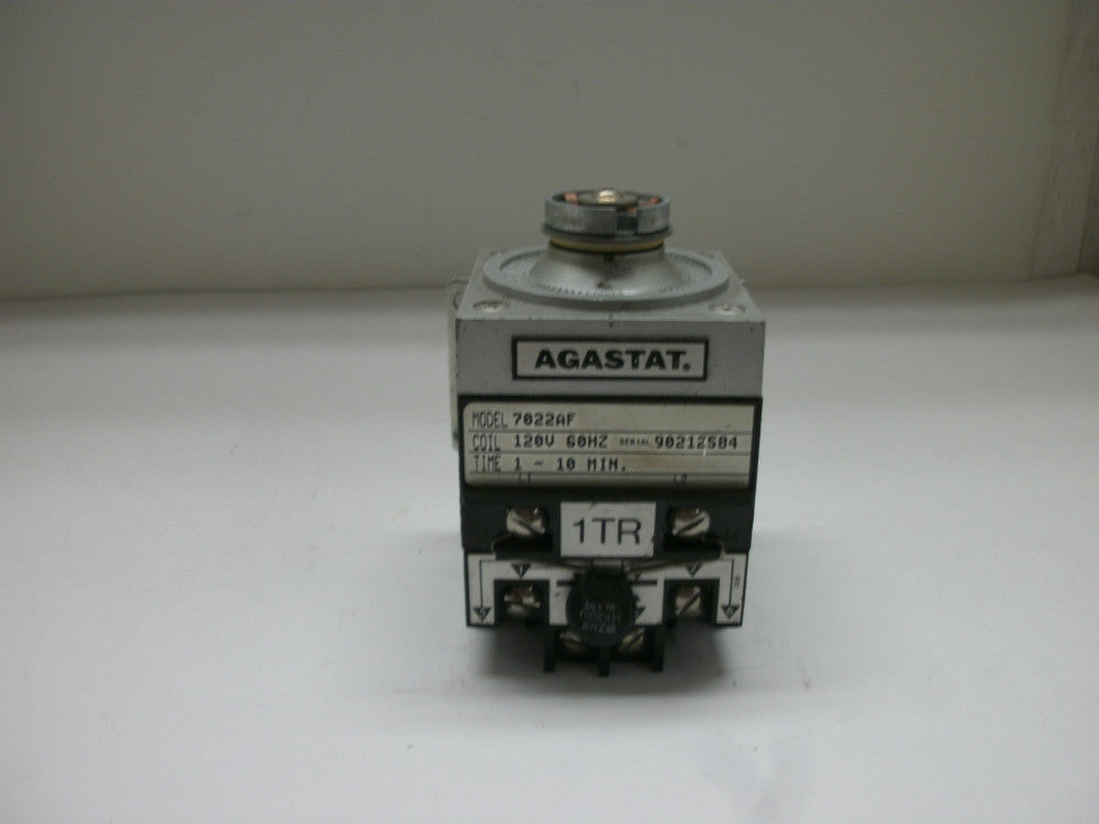 AGASTAT 7022AF RELAY TIMER 120V 60Hz TIME 1-10 MIN. MISSING KNOB