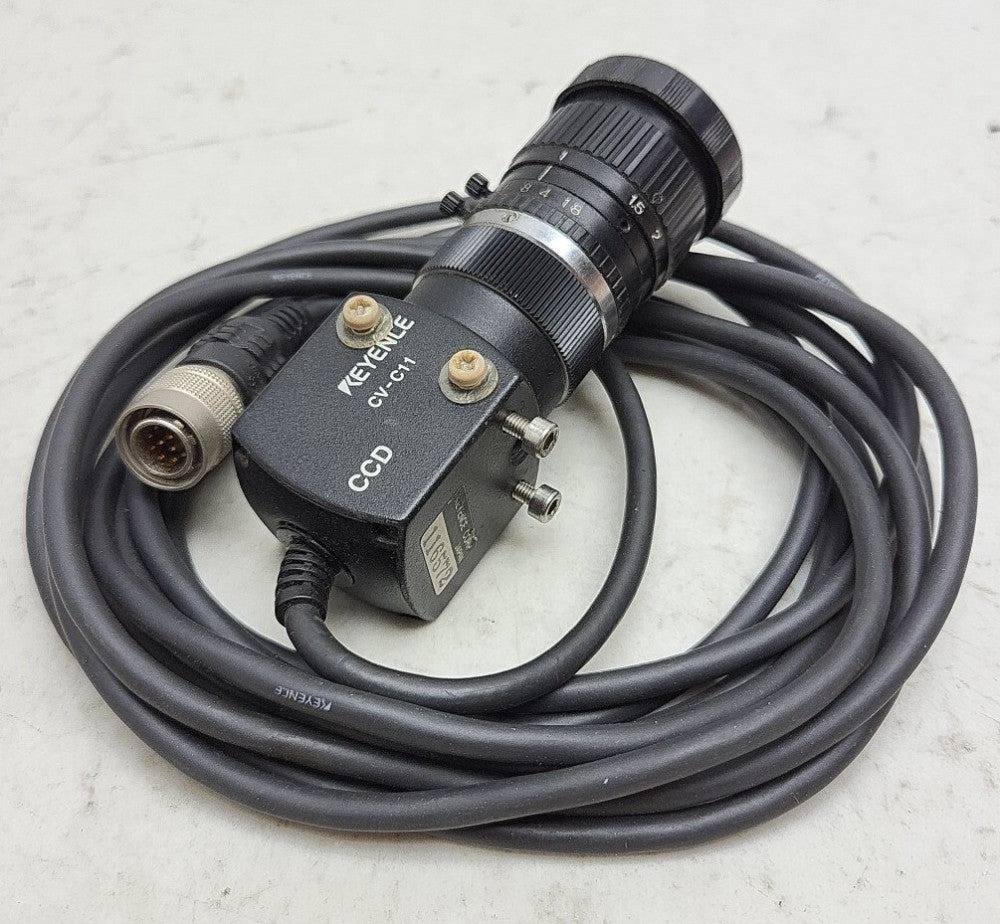 Keyence CV-C11 Industrial Camera w/ Lens *USED 