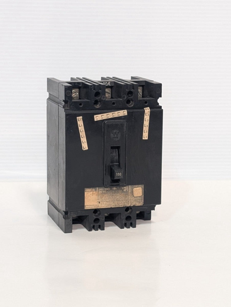 Westinghouse EHB3100L Feed-Thru Circuit Breaker 100A 480VAC 3P 3PH Type EHB