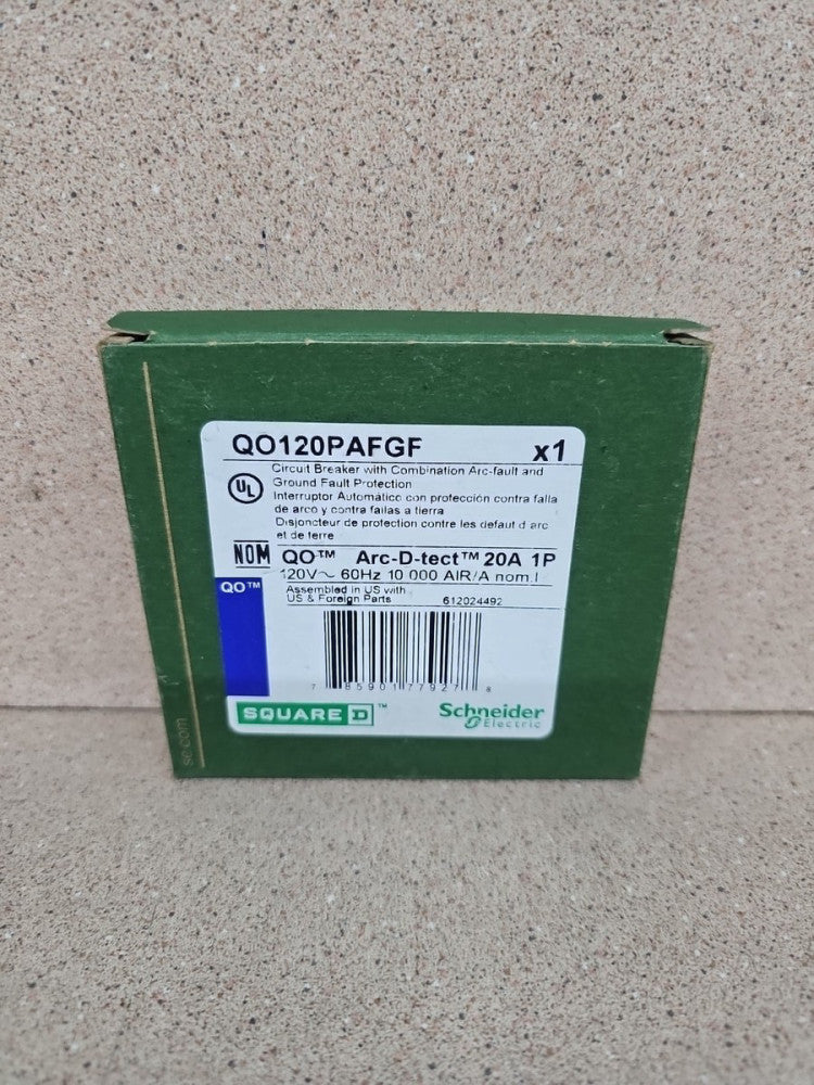 Square D QO120PAFGF 120V 20A Combination Miniature Circuit Breaker