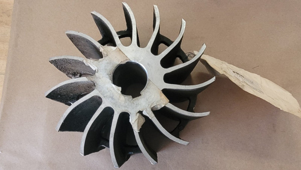 NOS Intervac 31018210060 Cast Iron Wheel 1-1/2" Bore 7-1/4" Diameter