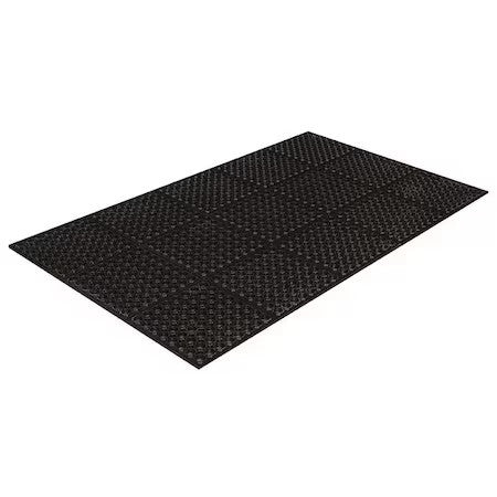 CROWN MATTING TECHNOLOGIES WS TF35BK Drainage Mat, Rubber, Drainage Holes, 3