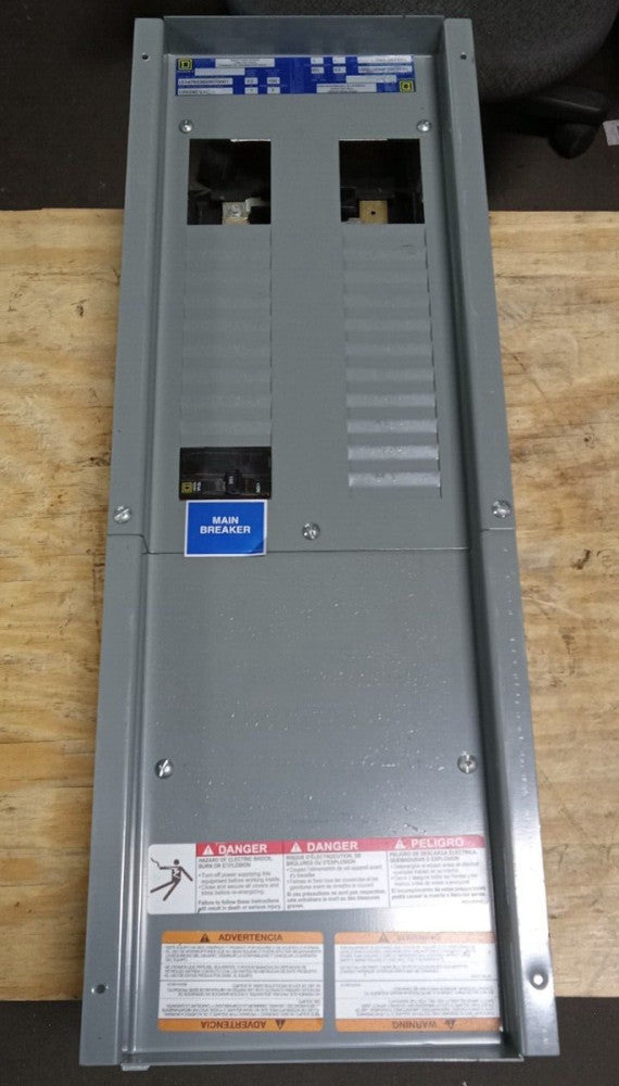 NEW SQUARE D 100 AMP MAIN BREAKER PANELBOARD INT 30 CIRCUIT 120/240VAC 1Ø 3W