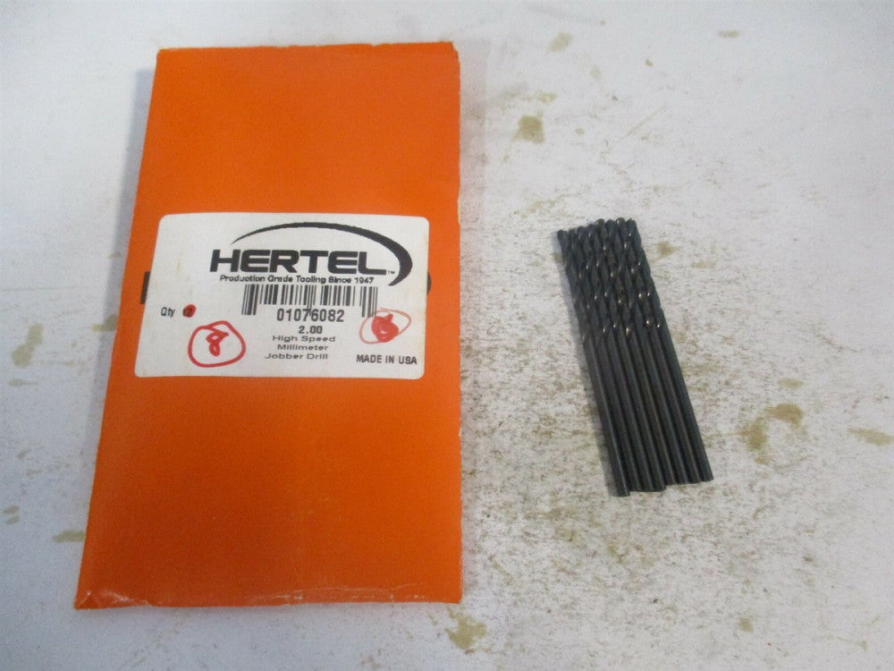 (301 2.00) 2mm x 25.00mm x 54.00mm 118° HSS RH Spiral Jobber Drill - Pack of 8