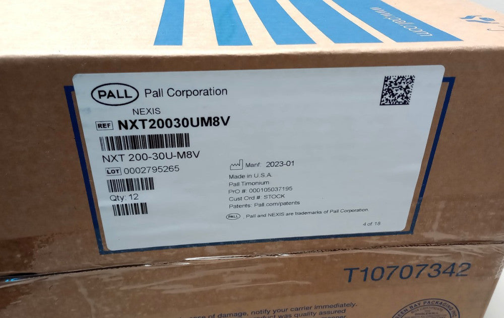 Pall NXT 200-30U-M8V Nexis T Filter Cartridge 200UM NXT20030UM8V (Box Of 12)