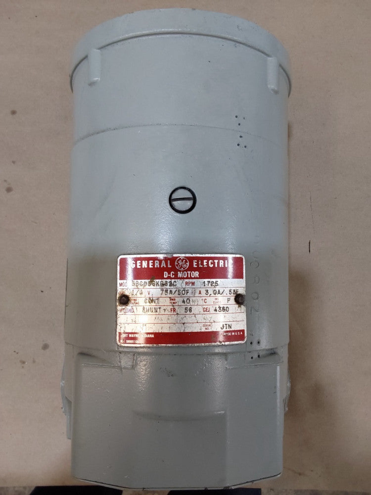 GE General Electric 5BCD56KB32C 1/4 HP DC Electric Motor 56 Frame 1725RPM