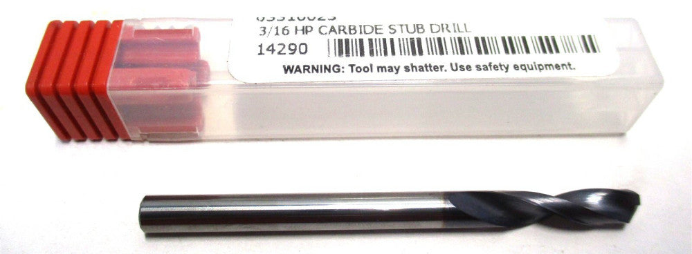 NEW (63310023) 3/16" x 15/16" x 2-1/2" RH Notched Point Carbide Jobber Drill Bit